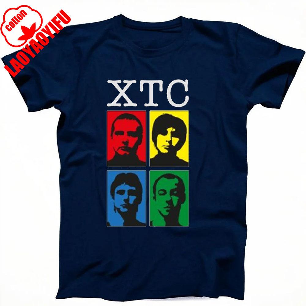 XTC Drums and Wires New Wave Rock Music Gift Black T Shirt Fashionable and Casual Combed Cotton Short Sleeved Round Neck T-shirt