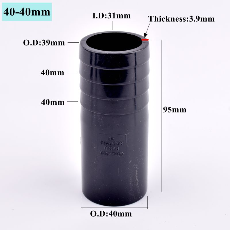 O.D 32/40/50/63-14/20/30/40/50/60mm Big Size UPVC Pagoda Connector Garden Irrigation Pipe Soft Hose Adapter Joint Accessories