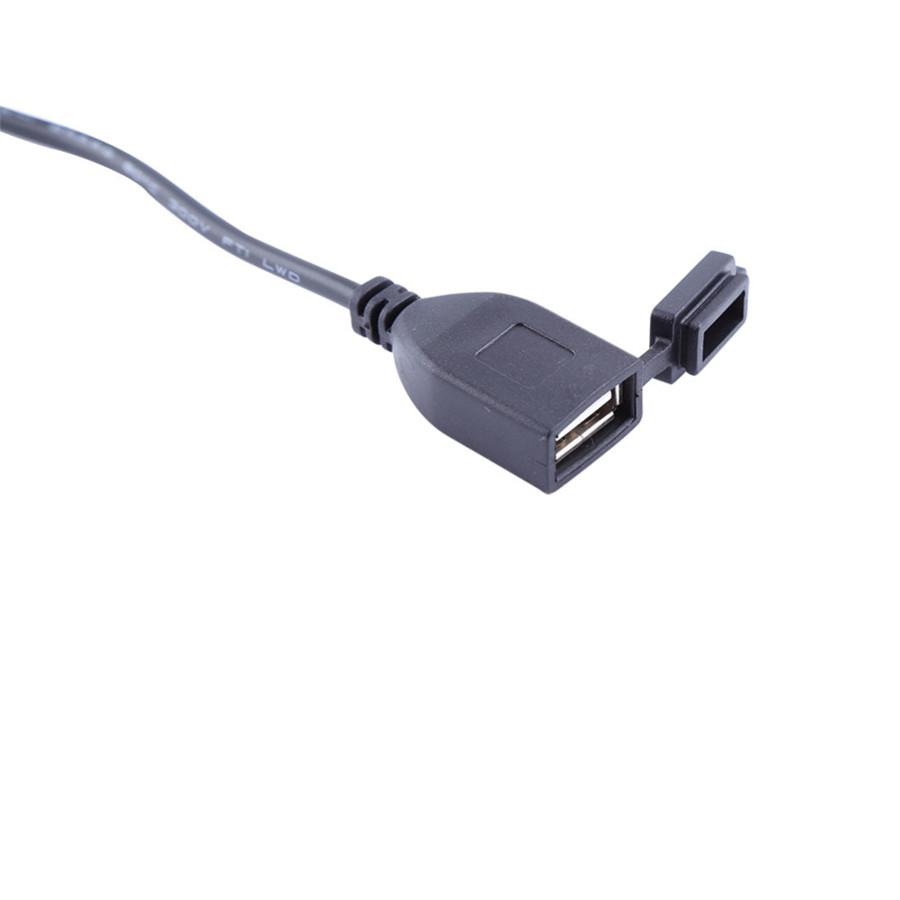 Black DC 12V Motorcycle Smartphone GPS Dual USB Charger Power Adapter Waterproof