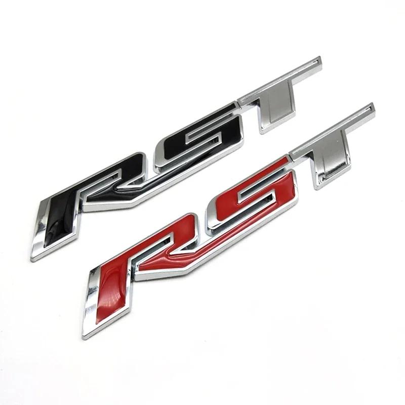 Metal RST Logo Car Front Grille Emblem Auto Trunk Sticker for Chevrolet Camaro Cavalier Onix Cruze Aveo Silverado la2