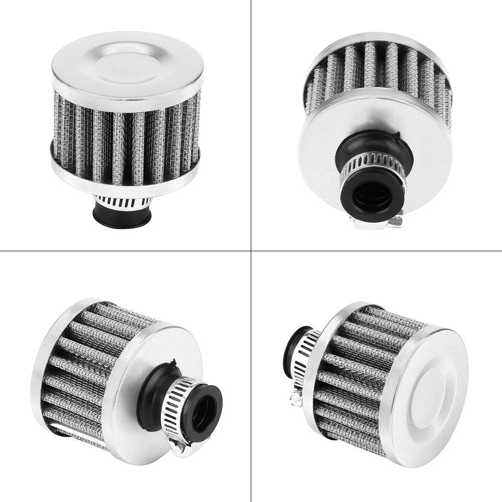 Breather Filter 13 Pie, Air Filter, Qiilu Air Filter Air Intake Filter Kit 57 * 50mm 13mm Universal (Silver)