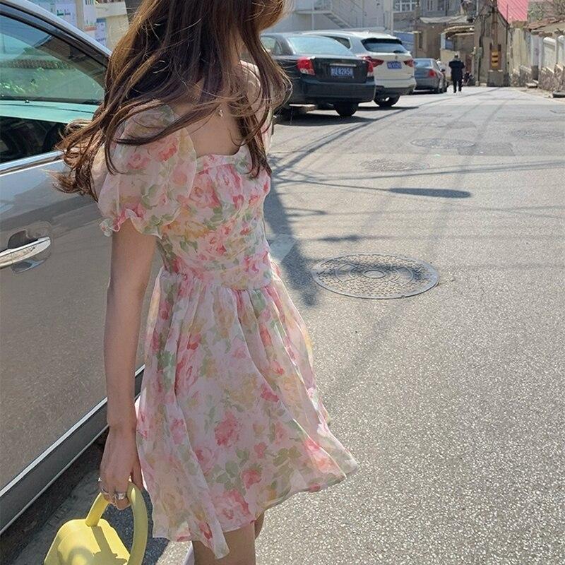 vintage style chiffon dress