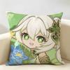 Nahida Genshin Impact Cushion Cover Natural Linen Organic Fabric DoubleSided Printing Room Sofa Decor Pillow Case