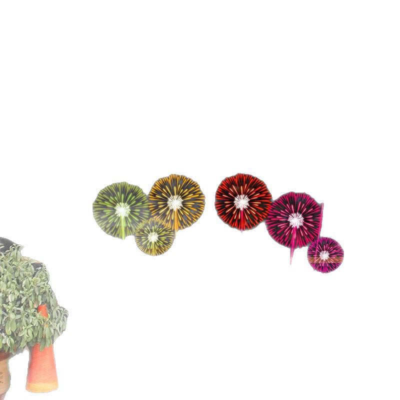 New Year Golden Festive Fireworks Glass Sticker for Windows, Perfect for Hotels and Exhibition Halls