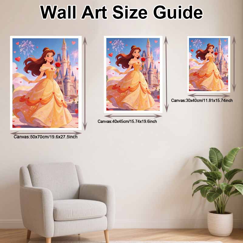 Disney Diamond Painting Kit Princess Belle Style Home Decor Craft Perfect Gift Idea Diamond Art