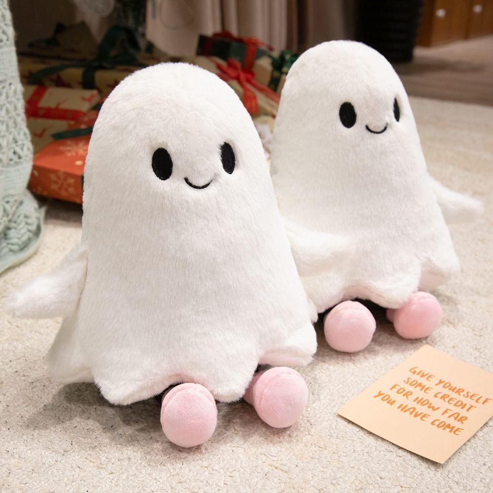 30cm Cartoon Ghost Pillow Soft Stuffed Toy Halloween Ghost Plush Doll  Halloween Party Accessory
