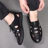 Mens Sandals Summer Dual-purpose Beach Shoes Cow Leather Thick Soled Shoes Casual Comfortable Shoes 38-44
