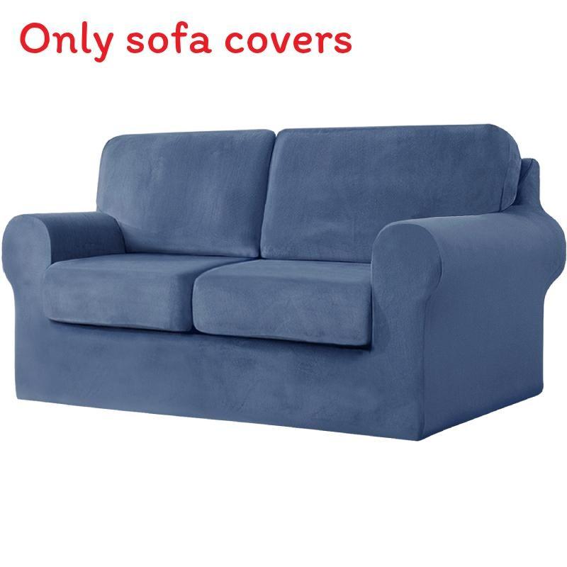 Elastic Polyester Sofa Cover For One Two Three Seat Sofas With Antiwrinkle And Easy Clean Functionality