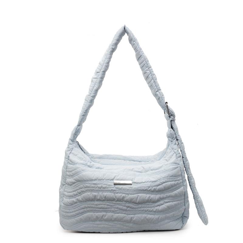 Korean version ins simple plaid large-capacity commuter women's tote bag sweet small fragrant exquisite shoulder messenger bag