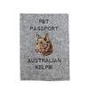 Australian Kelpie, Barb, Farmer Dog - Dog Passport Case, Document Case, Gift for the Traveller from the Brand