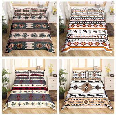 3D Printed Bedding Set Indian Style Duvet Cover Pillowcase Kids Teenager Bedroom Decor Single Double Bed