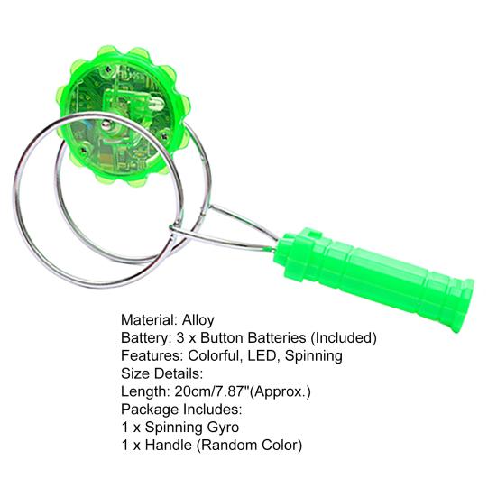 1 Set Magnetic Gyro Luminescent High-speed Smooth Magnetic Spinning Entertainment Stainless Fiery Centrifugal Spinning Gyro Kids Gifts