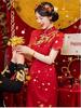 Neues chinesisches Stil Schlankmachendes Retro Rotes Cheongsam Kleid für Damen - Sommer Edition