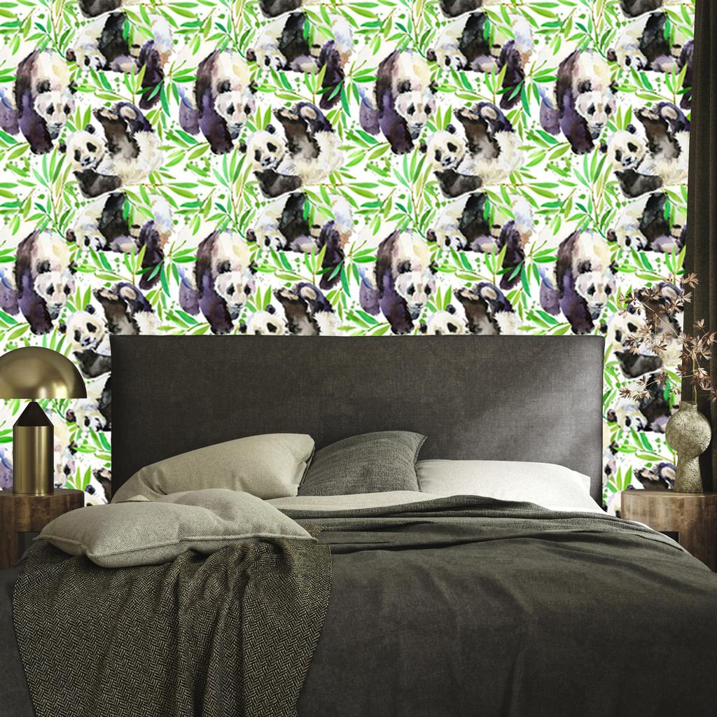 Painted Pandas Wallpaper for Living Room and Bedroom 50x1000