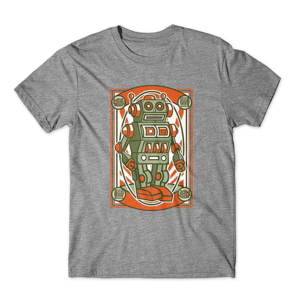 Vintage Robot T-Shirt 100% Cotton Premium Tee New