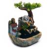 Bymaocar Tabletop Small Faux Rockery Fountain Electric Water Fountain & Color-changing LED Lighting Fish Bowl Home Decor & Gifts