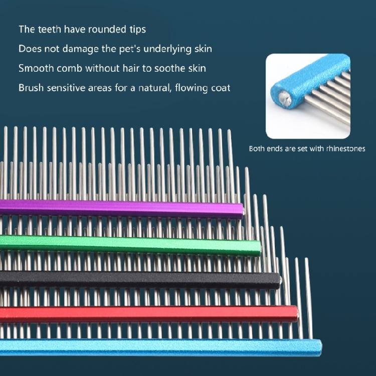 Straight Row Cats Comb Hair Removal Dog Deshedding Hair Comb Hair Remover 2pcs  Massage Comb Pet Grooming Supply