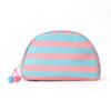 Polyester Striped Makeup Bag With Multipurpose Storage For Travel And Outdoor Use