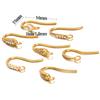 10pcs Stainless Steel PVD Gold Plated Zircon Earring Hooks Wires for DIY Jewelry Findings Accessories Handmade Earrings Making