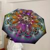 1pc Mandala Art Automatic Folding Umbrella, Casual Outdoor Accessory, Birthday Festival Gift yy251126094
