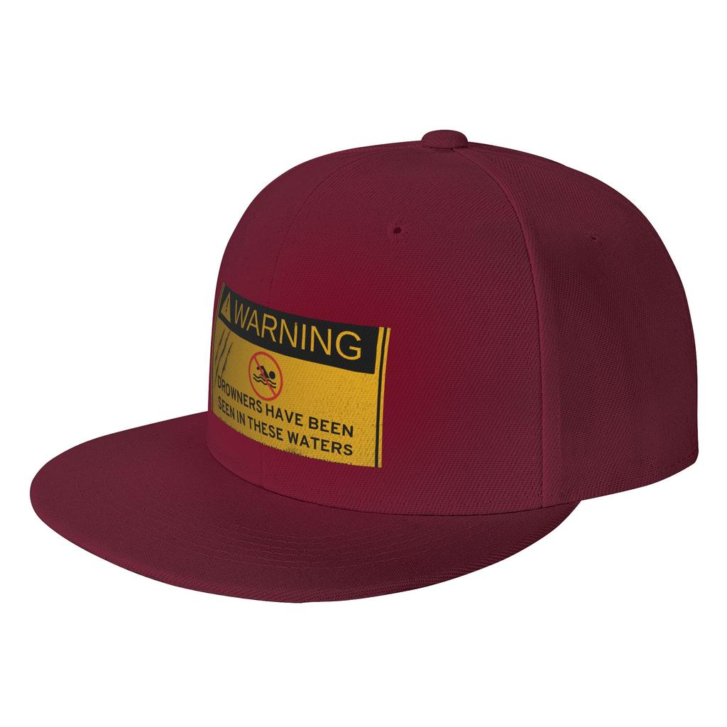 Fashion An Undead Glitch Drowner Warning Sign Flat Brim Sun Hat Japanese Minimalist Sports Visors