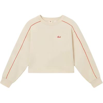 Levis SS25 New Year Limited Edition Series Embroidered Logo Round Neck Ribbed Long Sleeve Sweatshirt Women Sweatshirt 0035W-0000