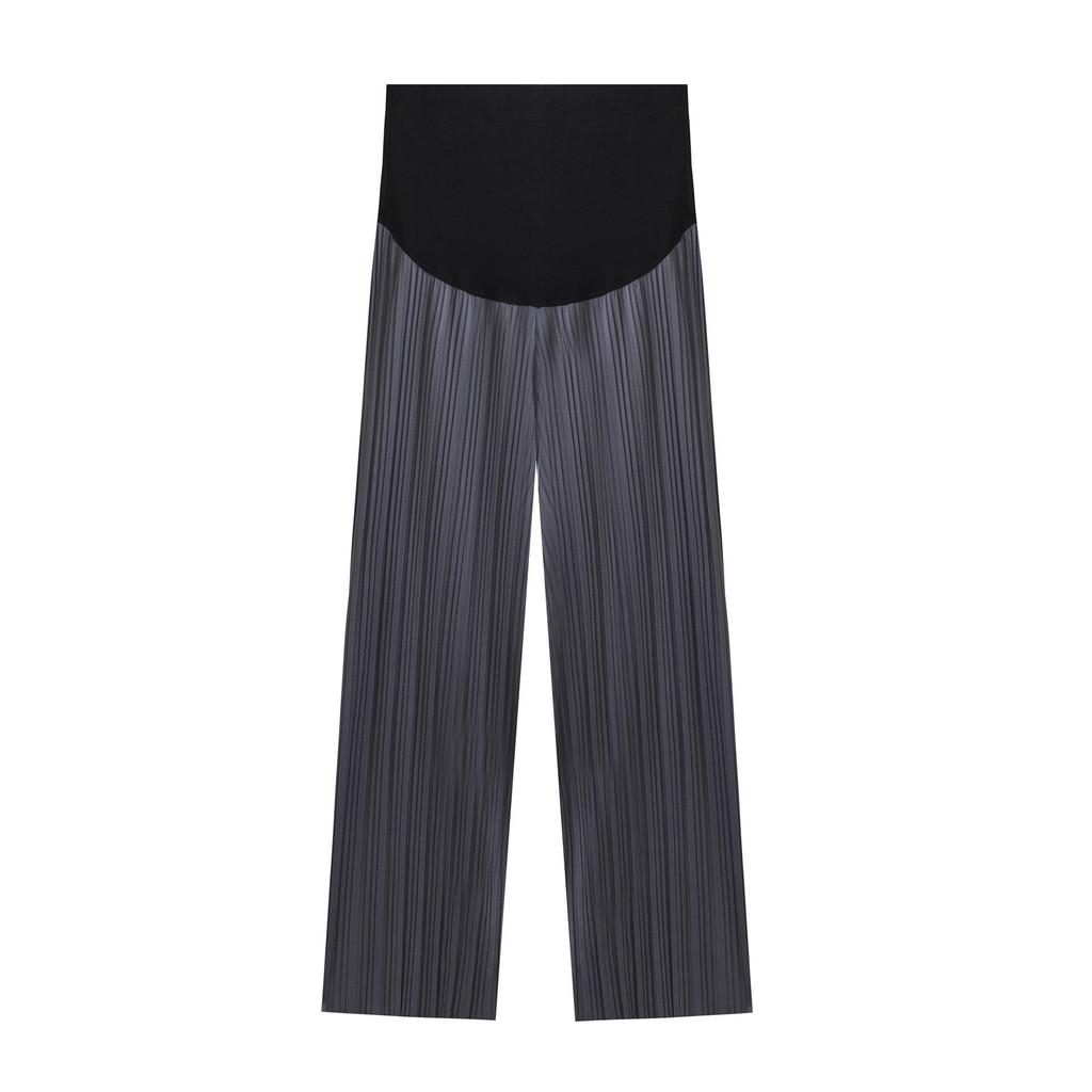 New Summer Pleated High Waist Floor-Length Wide-Leg Pants