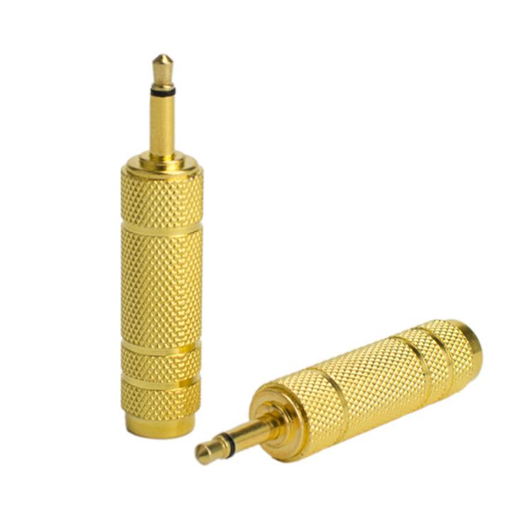2pcs/lot 6.35mm Male To 3.5mm Female Mono Jack Plug Single Audio Cable Adapter Microphone Earphone Amplifier AUX Converter