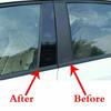 6Pcs Glossy Black Pillar Posts Window Door Moulding Trim Cover Exterior Accessories For For Toyota Sienna 2002-2009