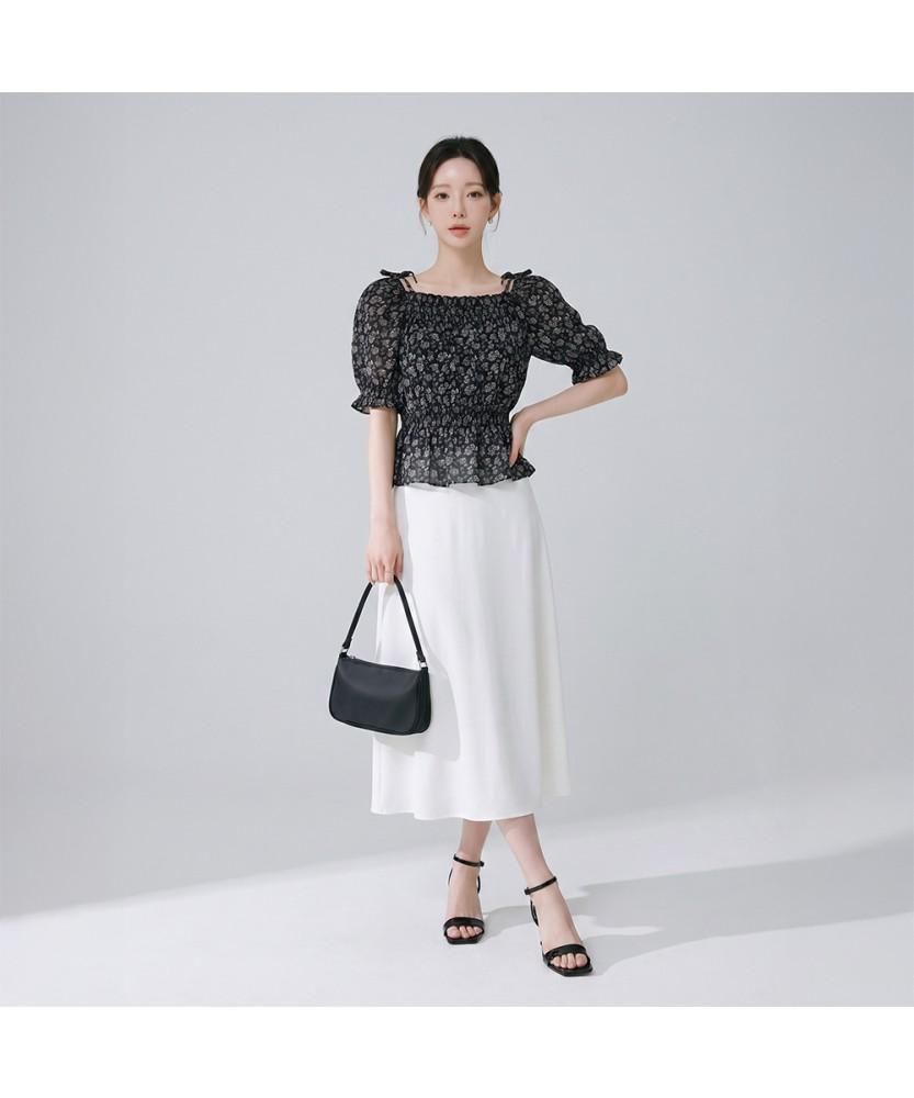 Sup Square Neck Check Blouse (Sa6Ss30) Pink(81)/066