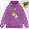 Lemon Branches Simple Print Washed Sweatshirt Couple Hip Hop Loose Hoody Autumn Cotton Streetwear Soft Women Hoodie
