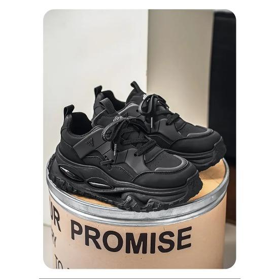 

New High Quality Soft-sole Breathable Fashion Trend Niche Versatile Thick Sole Height Increasing Casual Sports Men s Shoes 44