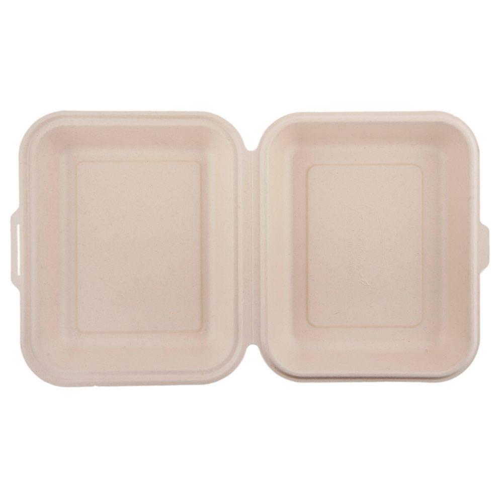 Menubox Z Trzciny Cukrowej Niedzielony, Dwuwarstwowy 1500 Ml, 24,1 X 21 X 4 Cm 50 Szt.