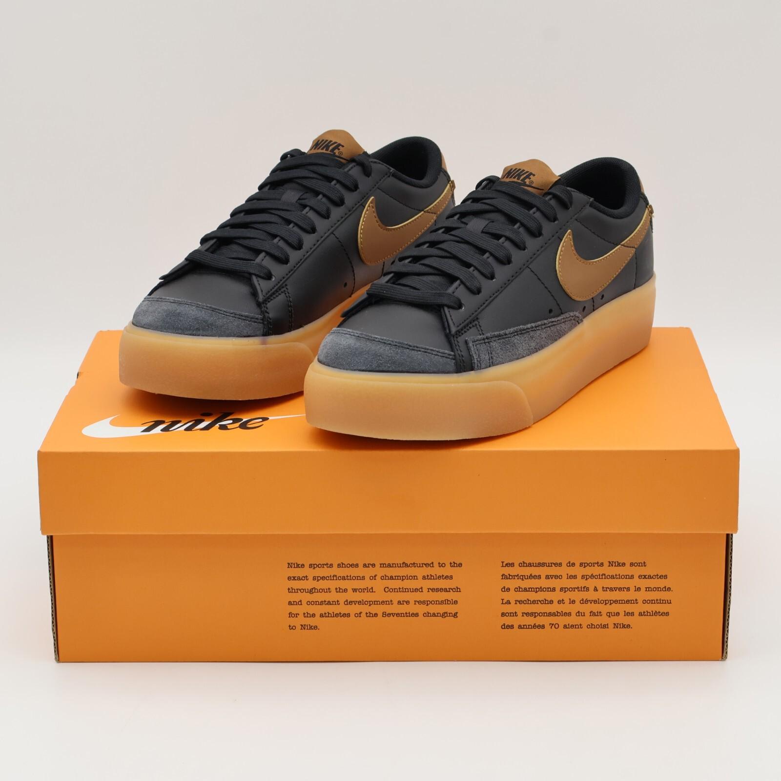 DJ0292-003 Nike Blazer Low Platform Черный Белый Желтая Резина (Женский) 6.5W
