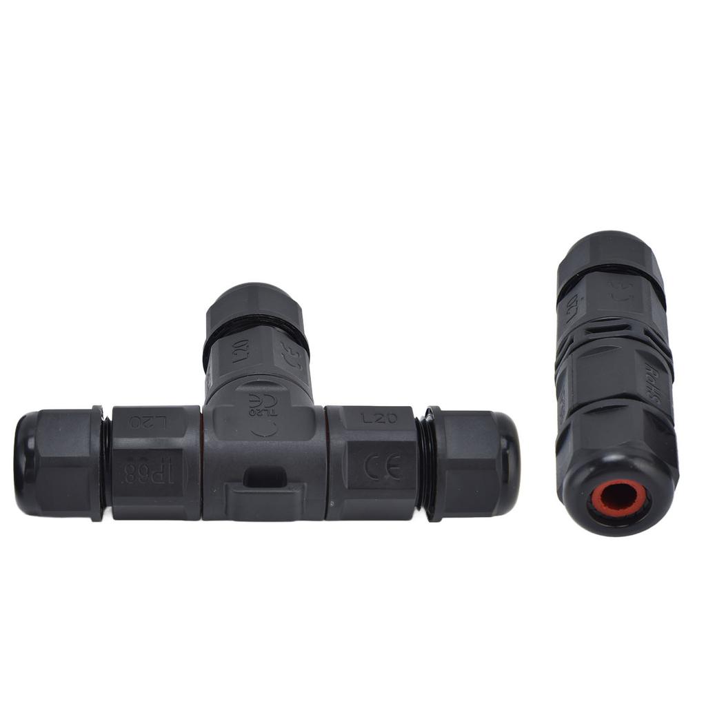 IP68 Waterproof Cable Connector 3 Pin Junction Box Outdoor Electrical Power Lighting 250V 16A
