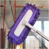 Chenille Dual-Use Large Mop for Wet & Dry Cleaning, High Water Absorption, Ideal for Wood Floors & Tiles.