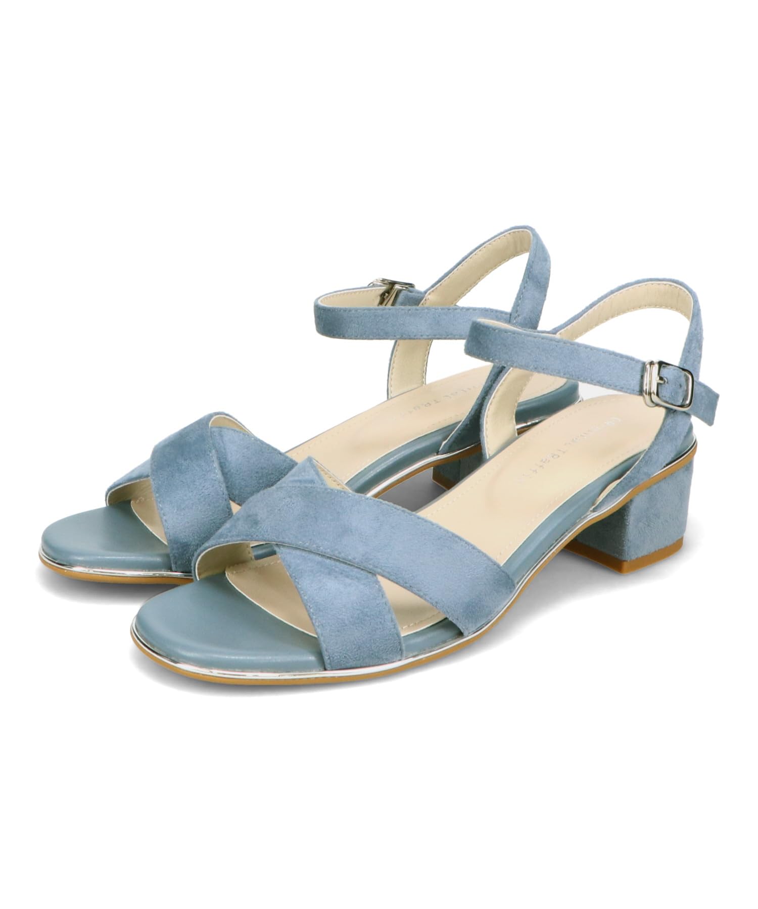 metallic line sandals Cross-strap / Women s 55201BLUE-L синий