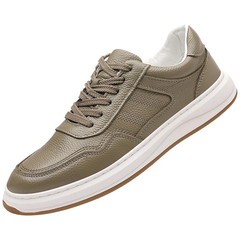 

Модная обувь на доске из натуральной кожи Минималистичный и удобный качественный стиль Спорт и ходьба Повседневная офисная или рабочая обувь 44 коричневый