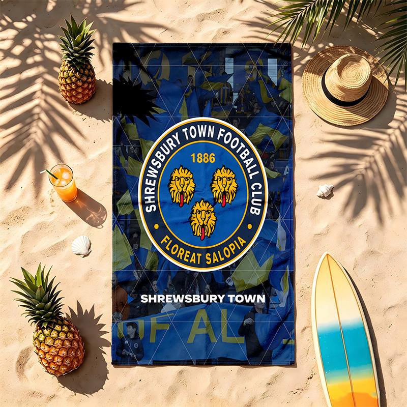 Shrewsbury Town (1) Theme Beach Towel Sand Resistant Soft And Comfortable Suitable For The Pool Camping Yoga And Diving A Travel