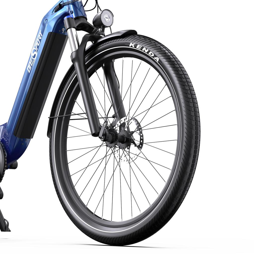 ONESPORT OT05 250W Urban Elektrofahrrad bis zu 25km/h & Hydraulische Bremsen City E-Bike, 36V18.2Ah Pendler E-Bike, Gepäckträger & APP-Steuerung Utility E-Bike