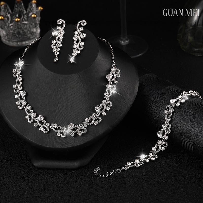 Atmospheric Bridal Necklace Earrings Zircon Wedding Jewelry Set Wedding Dress Evening Dress Accessories Wedding Banquet Jewelry