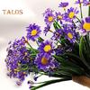 2 Pcs Artificial Daisies Bunch Weatherproof Fake Plants Faux Greenery Artificial Daisies for Indoor Outside Garden Porch Wedding Decor