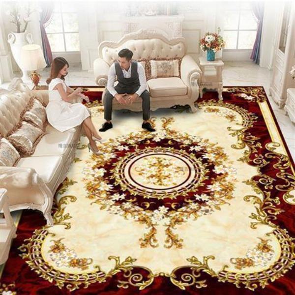 European Style Living Room Carpet Sofa Coffee Table Carpet Large-area Bedroom Bedside Carpet
