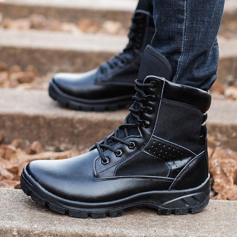 Unisex Boots High-top Boot High Quality Casual Leather Boots Work Safety Boot Desert Combat Boots for Men Women Hiking Boot Bota