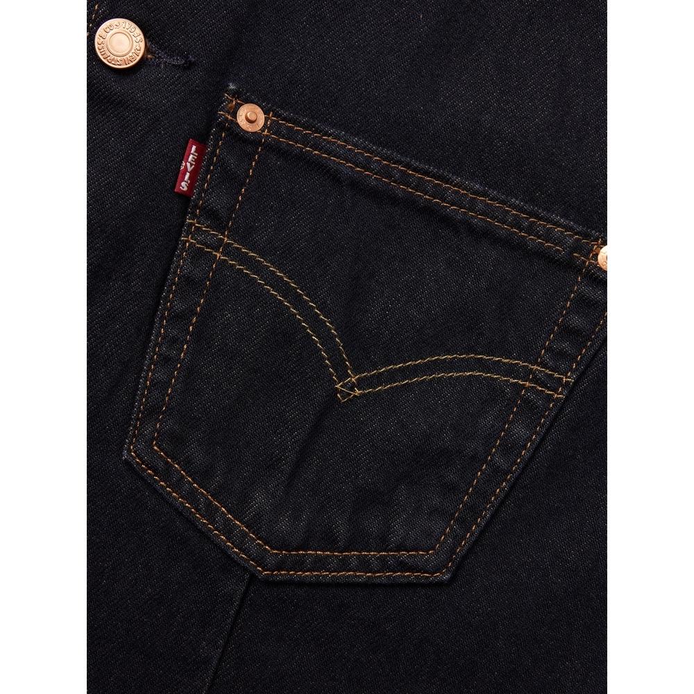 Levis Casual Comfortable Simple Round Neck Long Sleeve Denim Jacket Men Jackets Dark-Blue 003KY-0002