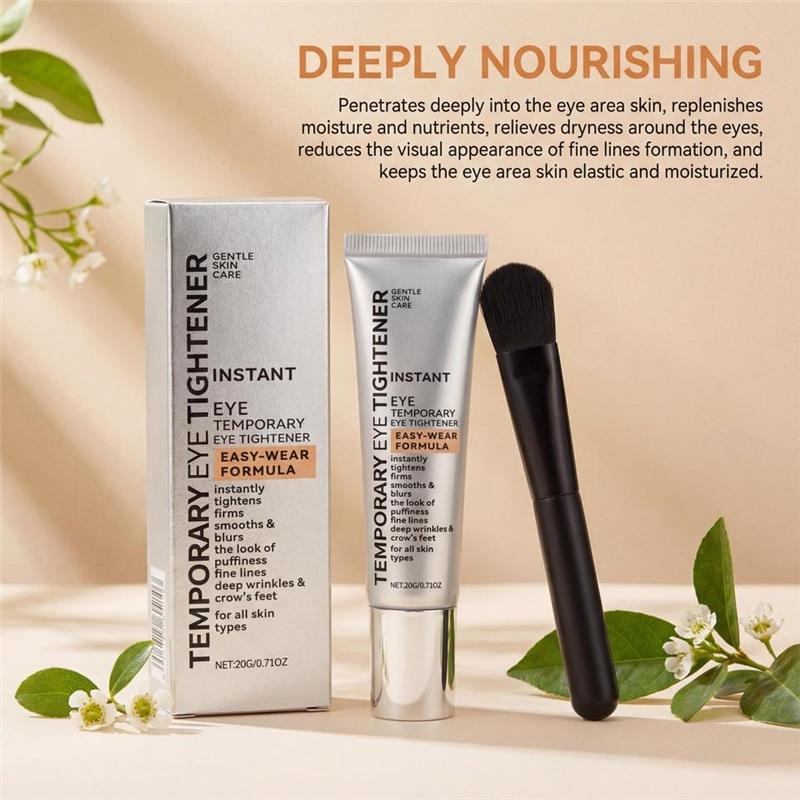 Eye Tightener Cream Instant Remove Eye Fine Lines Eliminate Dark Circles Firm Smoothe Eyes Puffiness Eye Care Cream With Brush