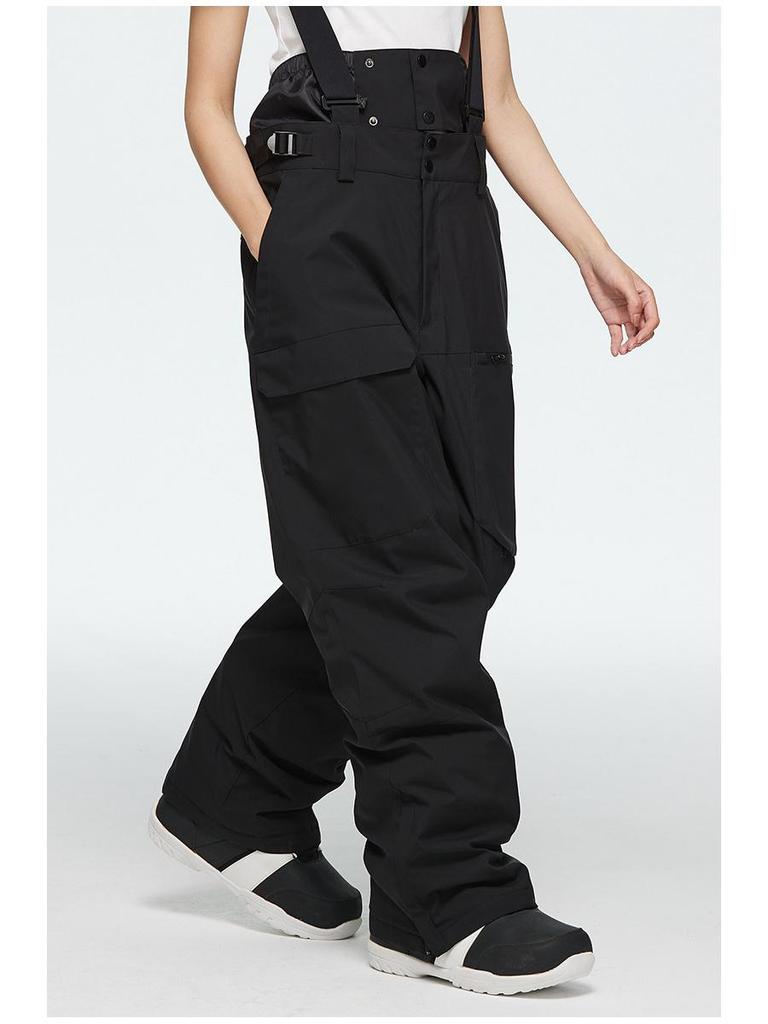 Ski Pants with Suspenders for Men & Women: Windproof, Waterproof, Warm, Thickened for Winter Snowboarding & Skiing