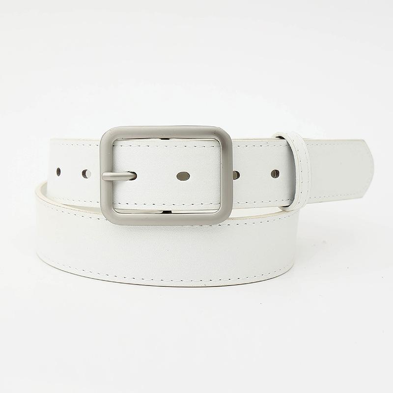 

Belt Women s Korean New Versatile Jeans Decorative Belt Male Student Belt Matte Silver Fresh and Sweet