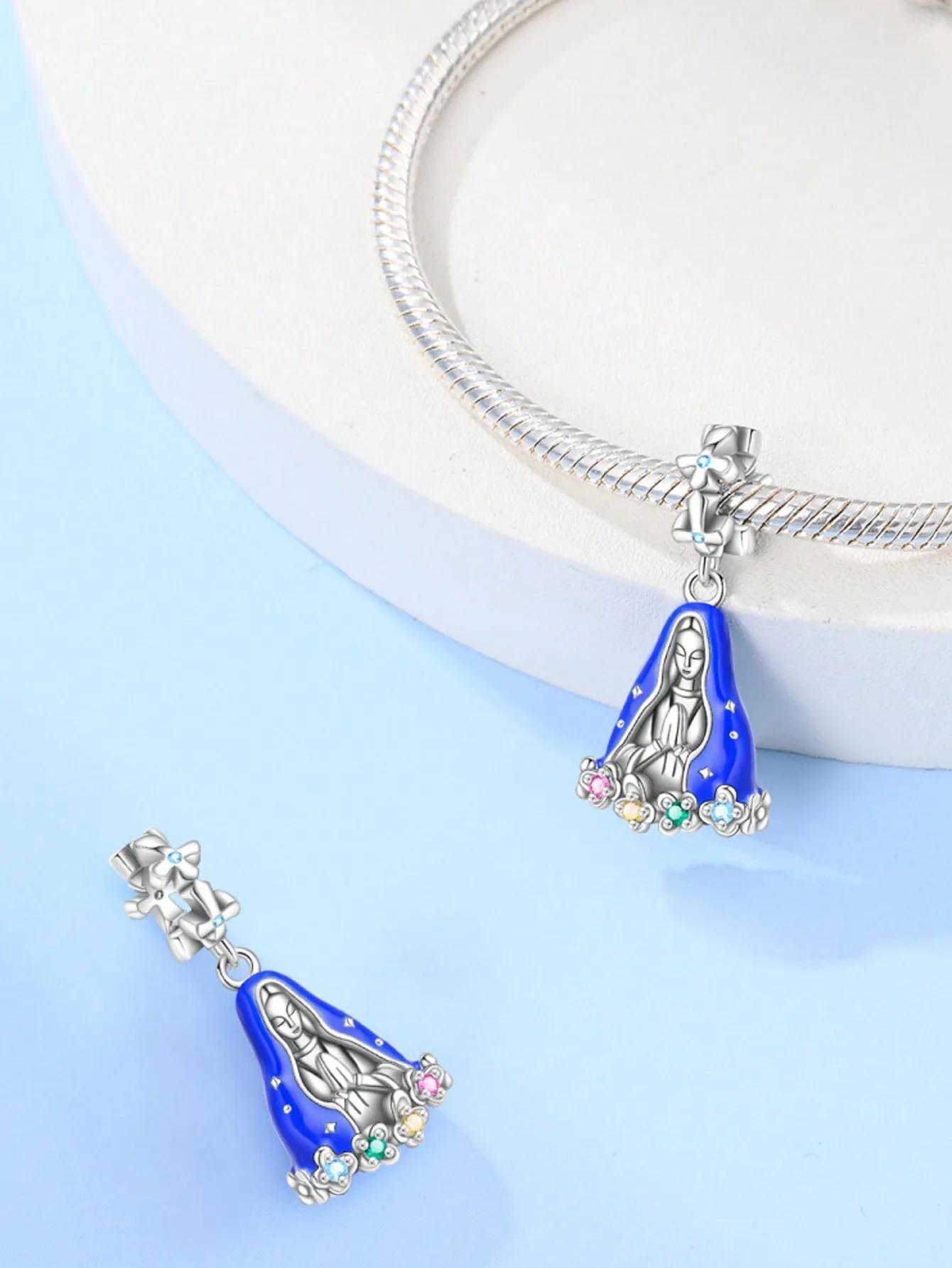 

Copper Plated Original Charms Religious Madonna Beads Fit Bracelet Women S Jewelry Gift