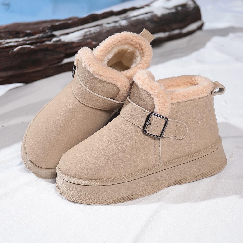 Thick-soled Snow Boots for Women In Winter 2025 Plus-size Plus-size Plush Wool Cotton Shoes for Women Are Versatile